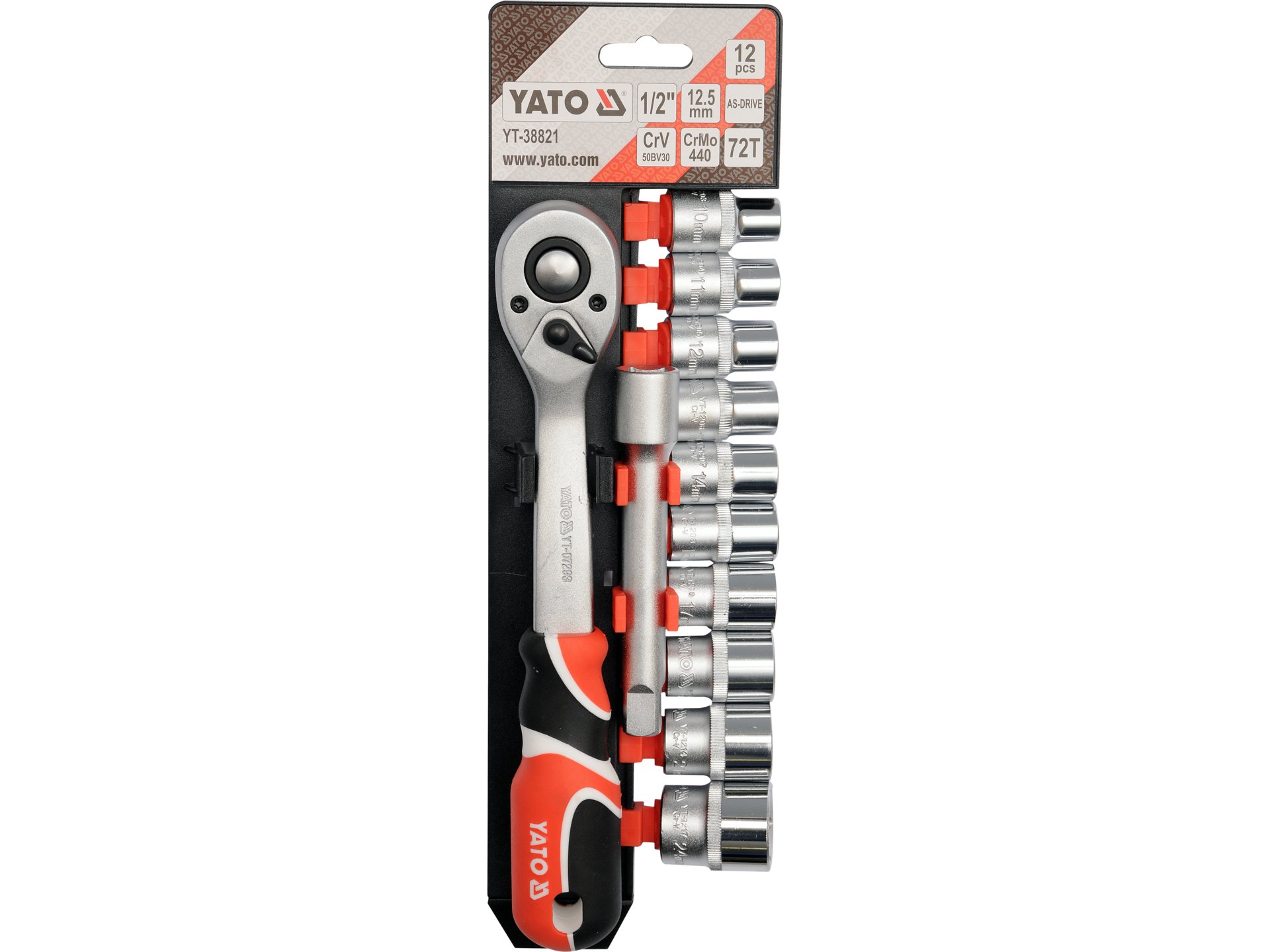 Trusă tubulare 12 piese, 1/2'' Yato YT-38821