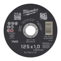 Disc abraziv pentru debitat metal, 125x1.0x22.22, Milwaukee