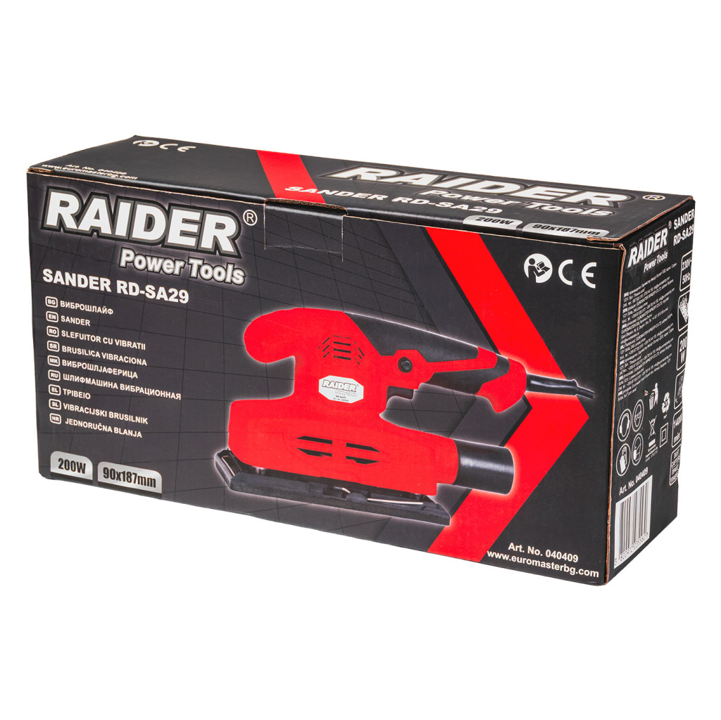 Slefuitor cu vibratii 200W 90x187mm RD-SA29 - Raider Power Tools - imagine 4