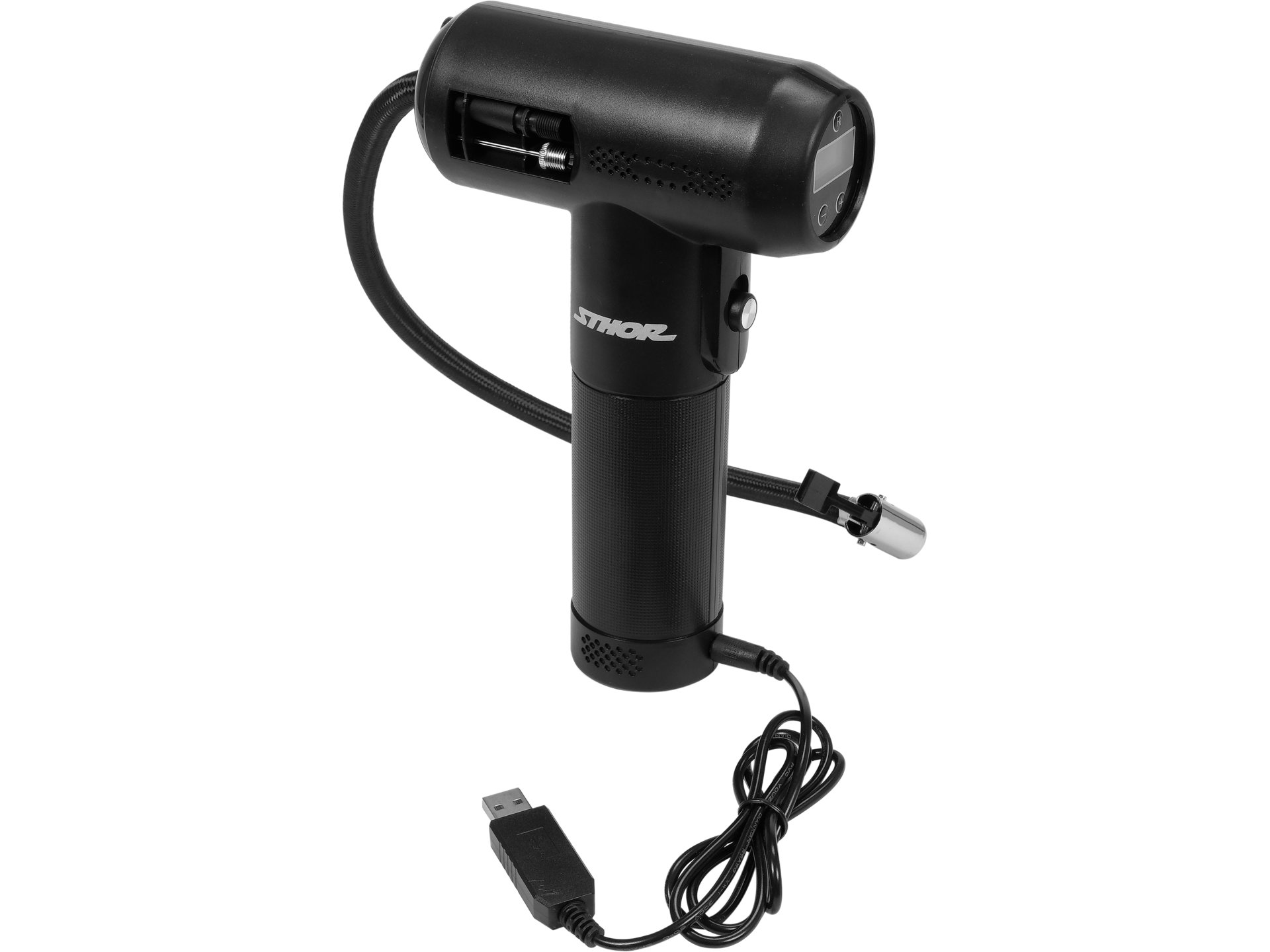 Compresor auto cu acumulator cu display Sthor 82120 — Compresoare si Pistol Umflat Roti Auto - imagine 7