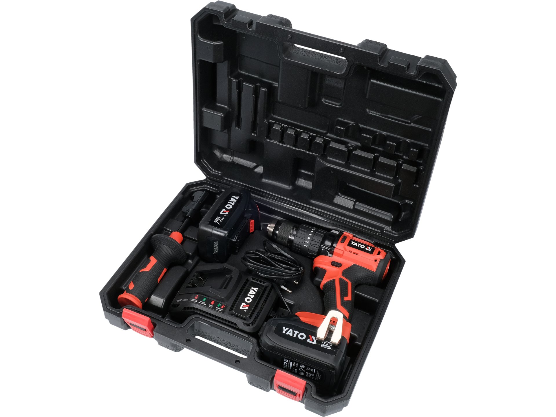 Autofiletantă cu percuție 18v, 75nm, 2x3,0ahx Yato YT-82791 — Autofiletante si bormasini - imagine 6