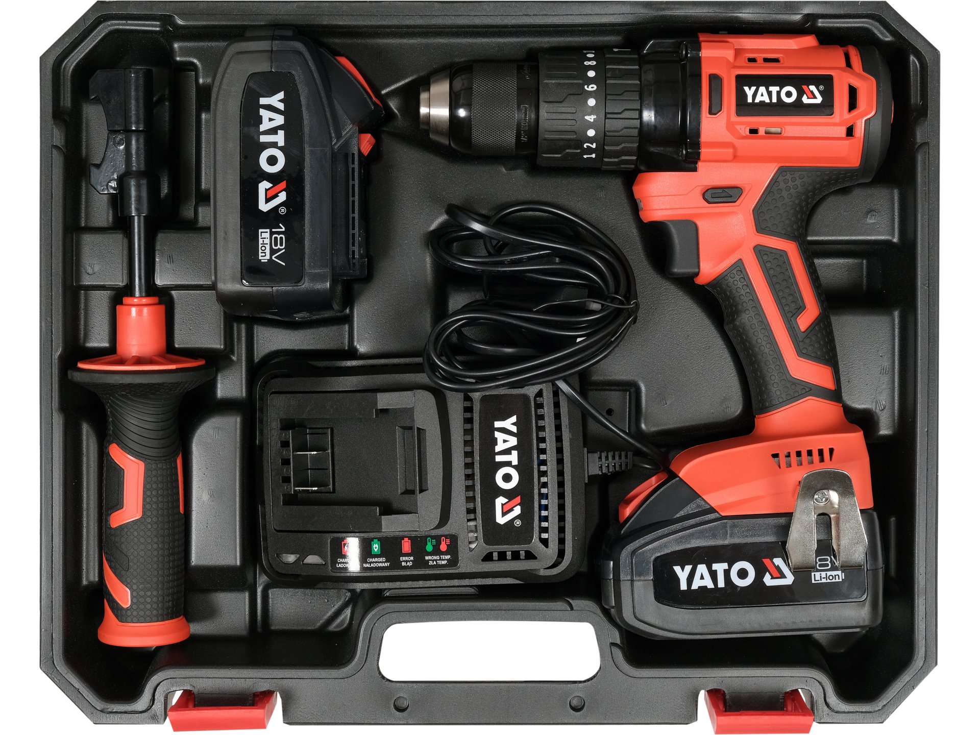Autofiletantă cu percuție 18v, 75nm, 2x3,0ahx Yato YT-82791 — Autofiletante si bormasini - imagine 7