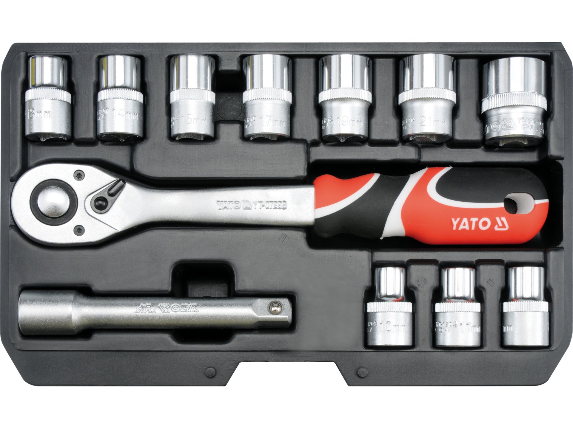Trusă tubulare 1/2'', 12 piese Yato YT-38671 — Truse cu scule