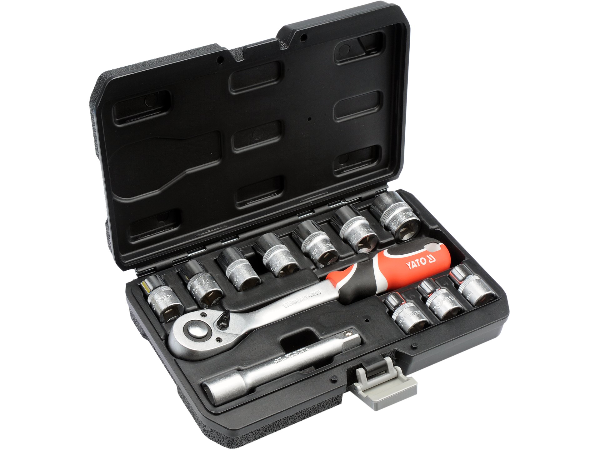 Trusă tubulare 1/2'', 12 piese Yato YT-38671 — Truse cu scule - imagine 2