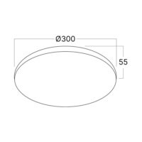 PLAFONIERA LED 24W 6500K IP20 D300 RND — Plafoniere led - imagine 4