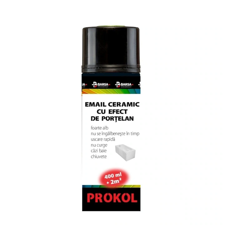 Spray vopsea 400ml Barsa Prokol alb ceramic — Vopsea Spray RAL (toate culorile)