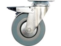 Roată pivotantă de 100mm cu cauciuc gri și frână Vorel 87383 — DIVERSE