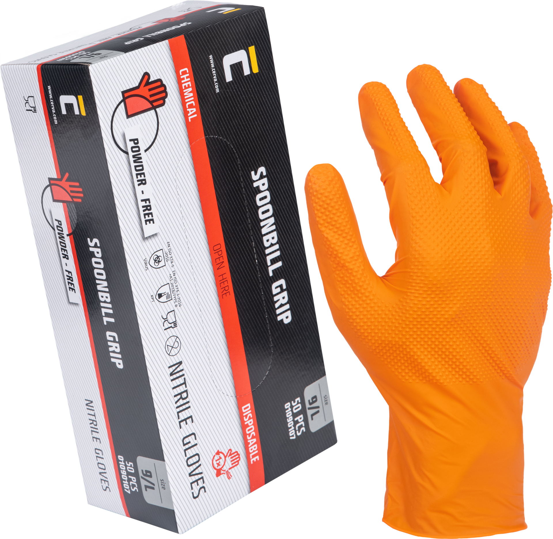 SPOONBILL GRIP manusi nitril Orange - XL — Manusi - imagine 3