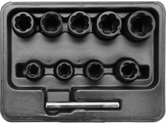 Trusă tubulare cr-v 10buc, 3/8'' Yato YT-0603 — Chei tubulare