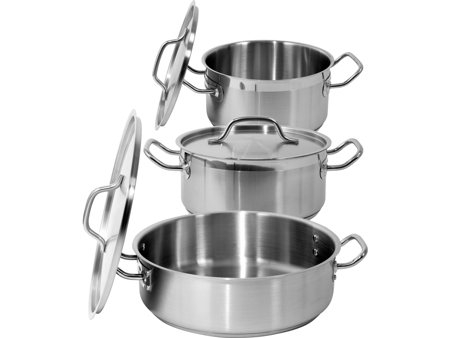 Oală joasă cu capac 36x18cm, 18.3l Yato YG-00044 - imagine 4